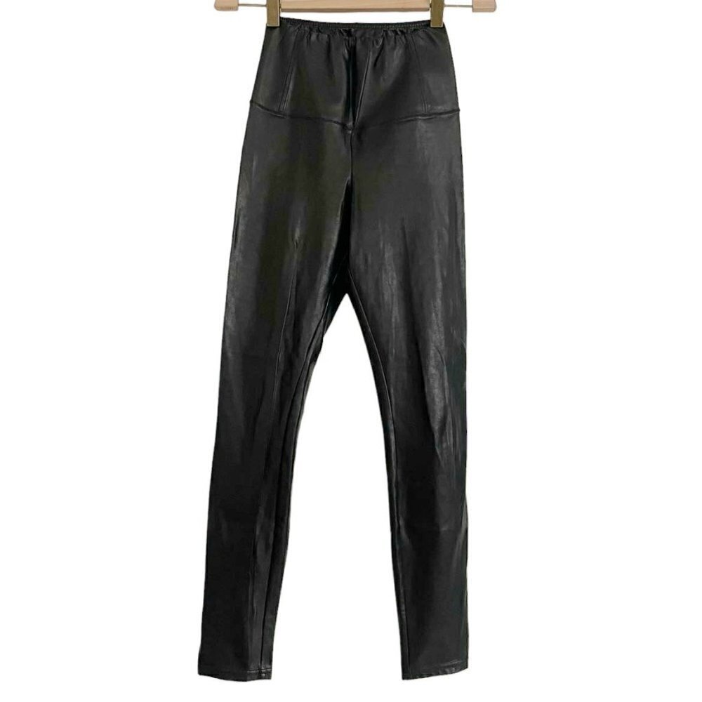 Wilfred Free Size XXS Black Faux Leather Pants Leggings